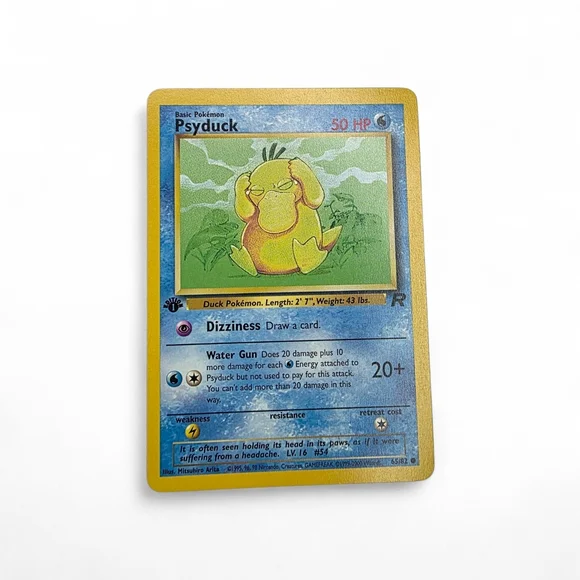 1st Edition Vintage 90s Psyduck Pokemon Trading Card - Picture 1 of 2